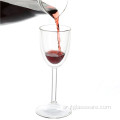 كأس زجاجي نبيذ شفاف مزدوج الجدار